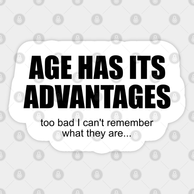 Birthday Age Older Funny Gift Quote Wisdom Grandma Grandpa Cute Sticker by Kibo2020